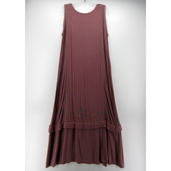 Blue Fish Dress 2 Maxi A-Line Tank Lagenlook Hand Painted Pullover - Picture 1 of 9